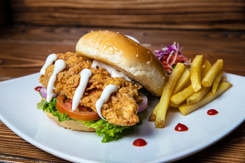 Hangry Joe's original hot chicken sandwich on brioche bun