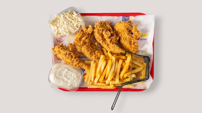 Chicken tenders combo meal with sides and drink